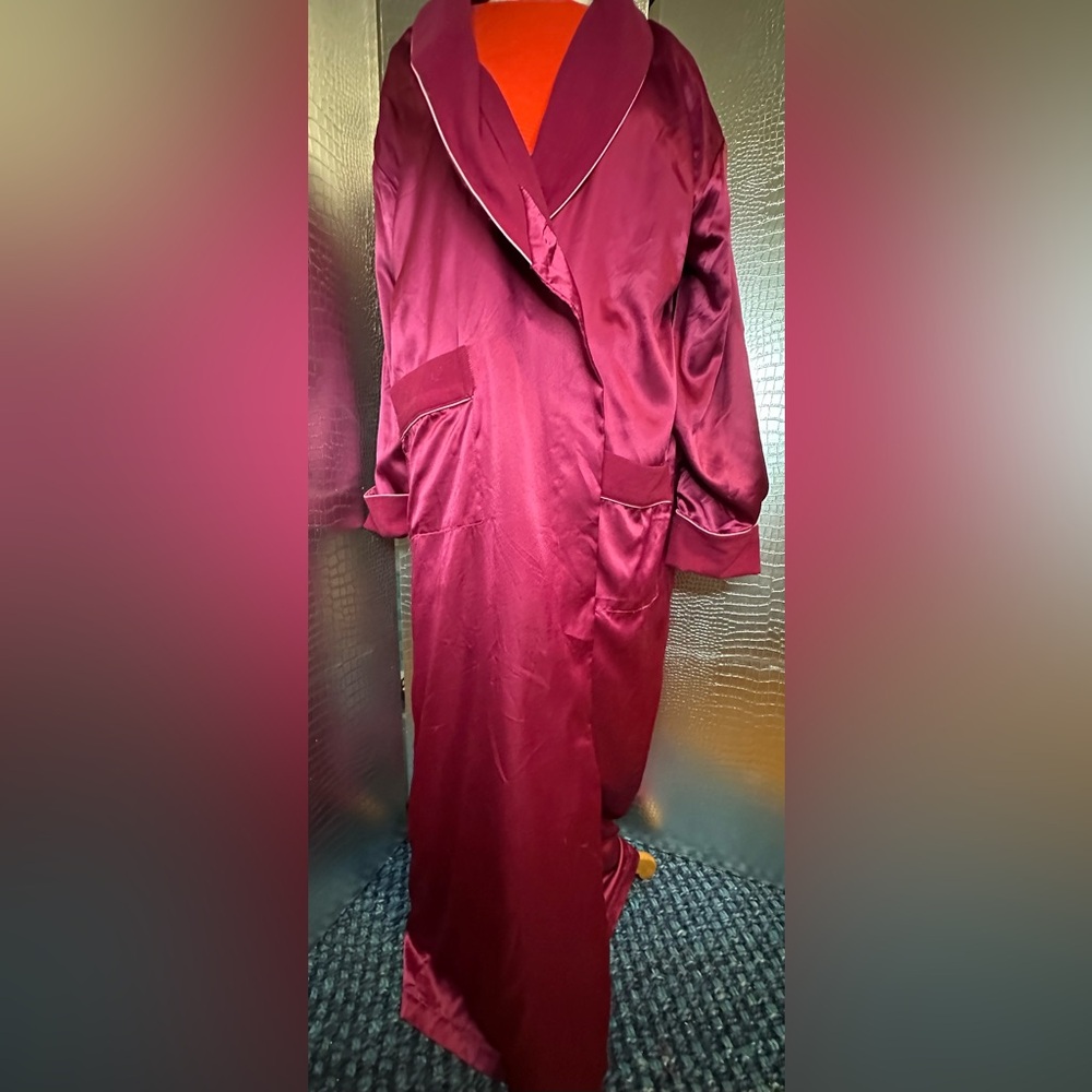 Victoria's Secret Vintage Red Maroon Lined Robe